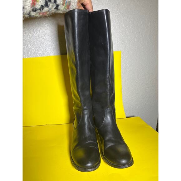 Frye Women's Melissa Tall Black Leather Riding Boots Back Zipper 34766431 sz 8.5 - Picture 8 of 9